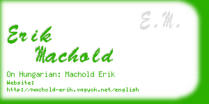 erik machold business card